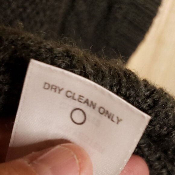 Classiques Entier Wool Blend Dark Green Chunky Cardigan Medium - Picture 8 of 8